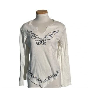 Harley-Davidson 2003 vintage Women's Ivory Long Sleeve Tee